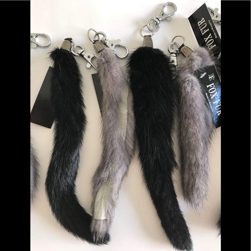 Real Mink Fur Key Chain Purse Decoration . - Picture 2 of 8